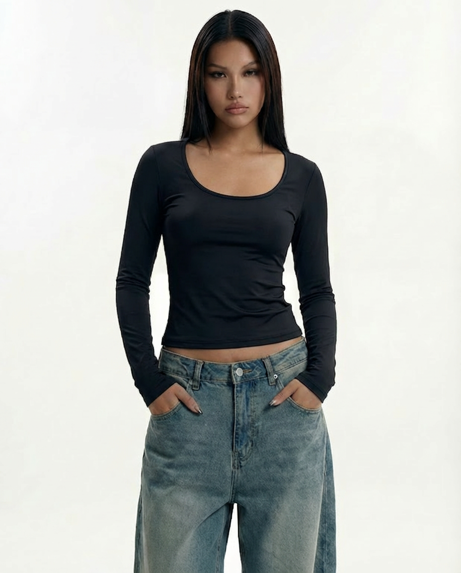 Rehla squared long sleeves top