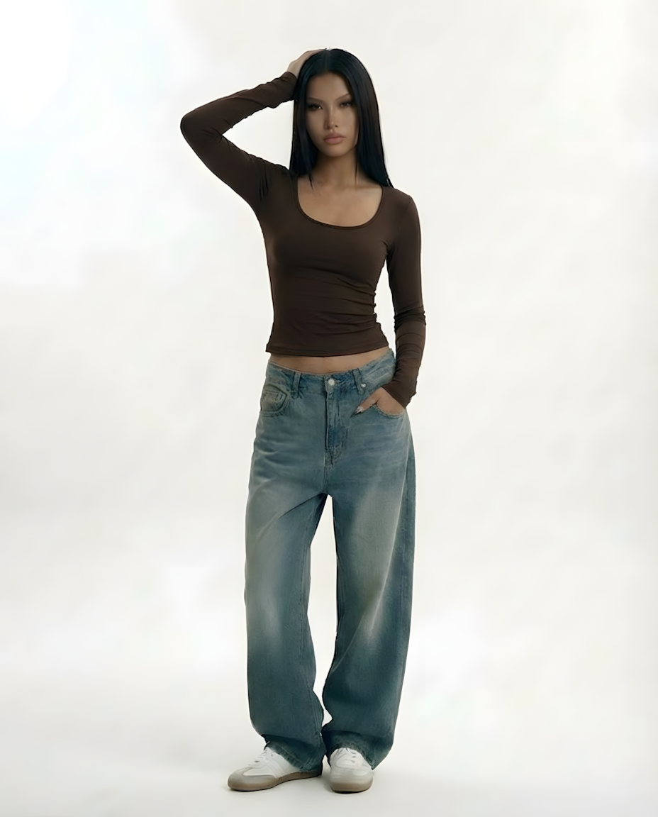 Rehla squared long sleeves top