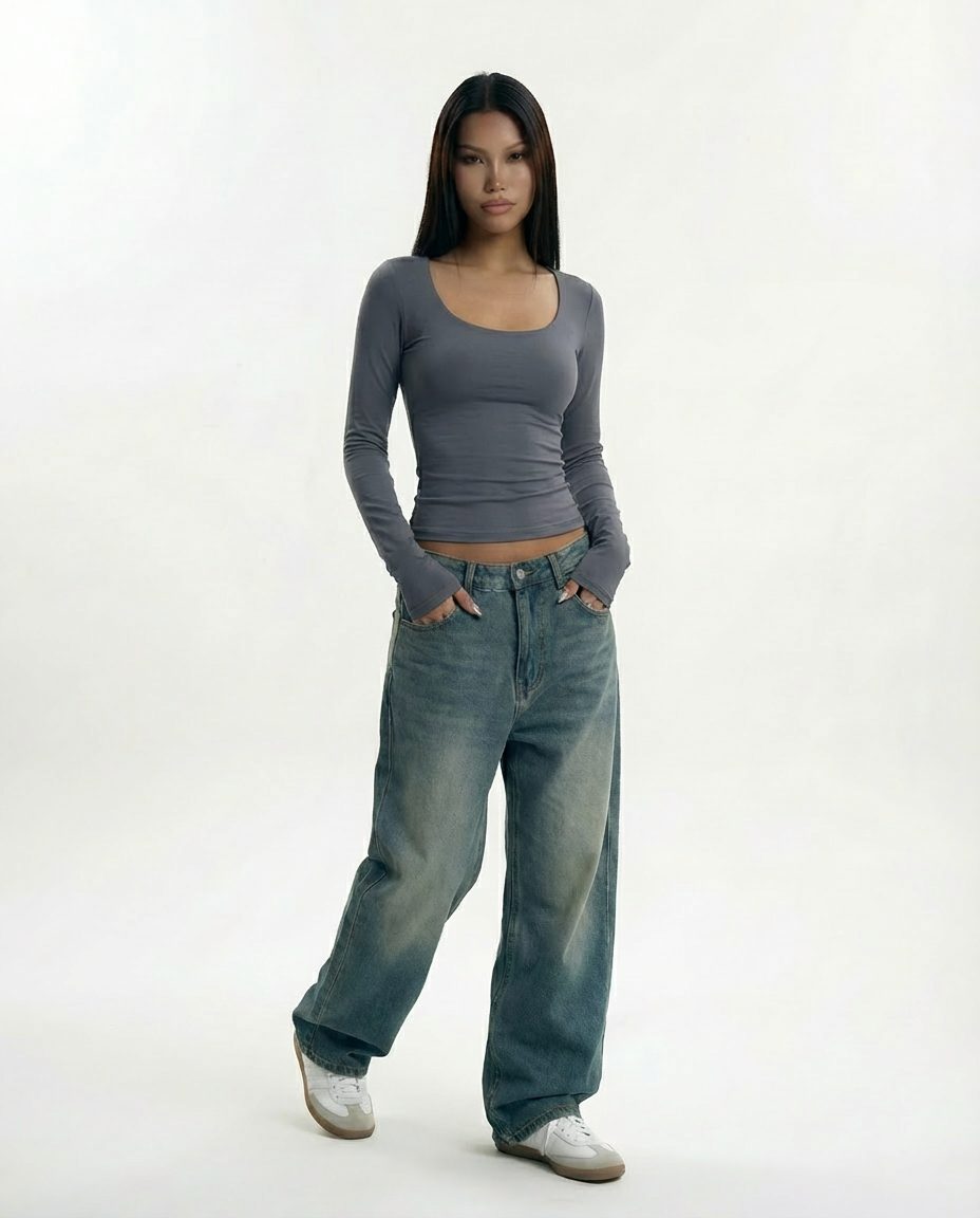 Rehla squared long sleeves top