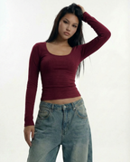 Rehla squared long sleeves top
