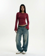 Rehla flared  long sleeves top