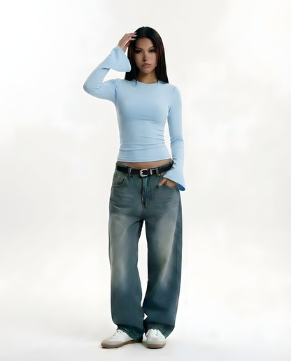 Rehla flared  long sleeves top