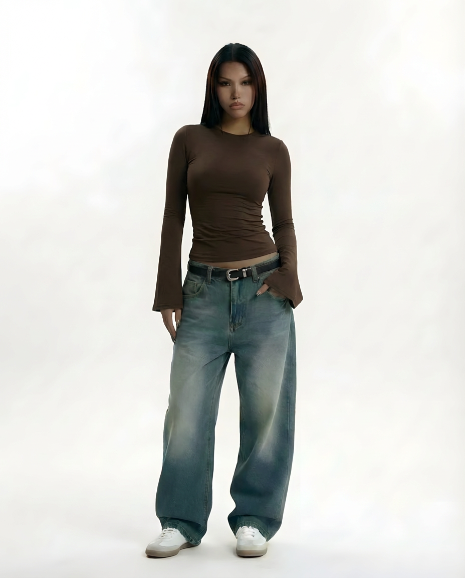 Rehla flared  long sleeves top