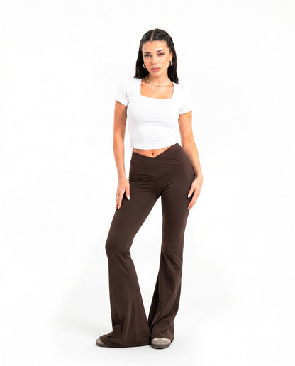Wide-Leg Flare Trousers