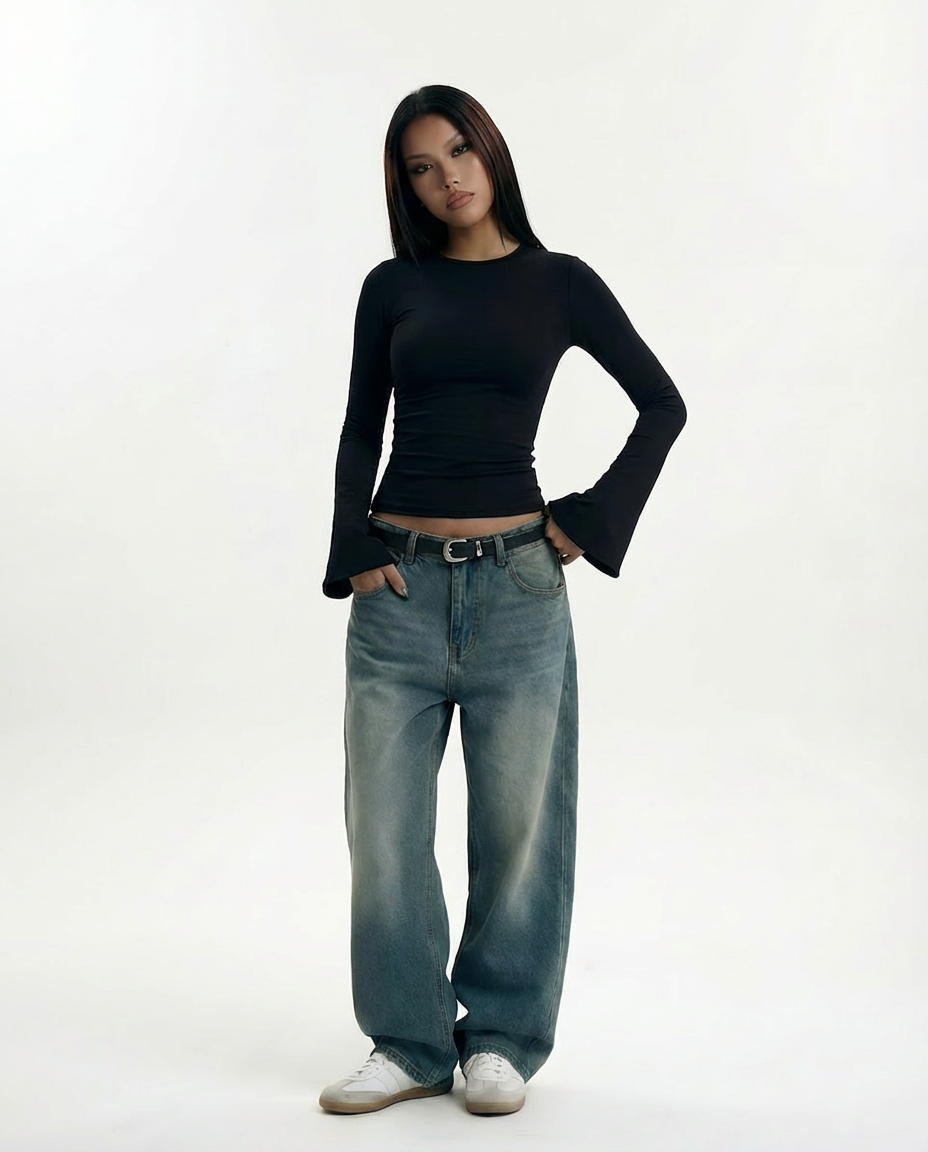 Rehla flared  long sleeves top