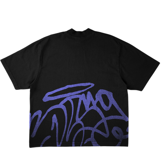 Rehla half printed black shirt