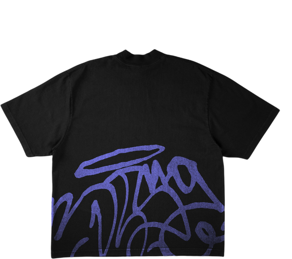 Rehla half printed black shirt