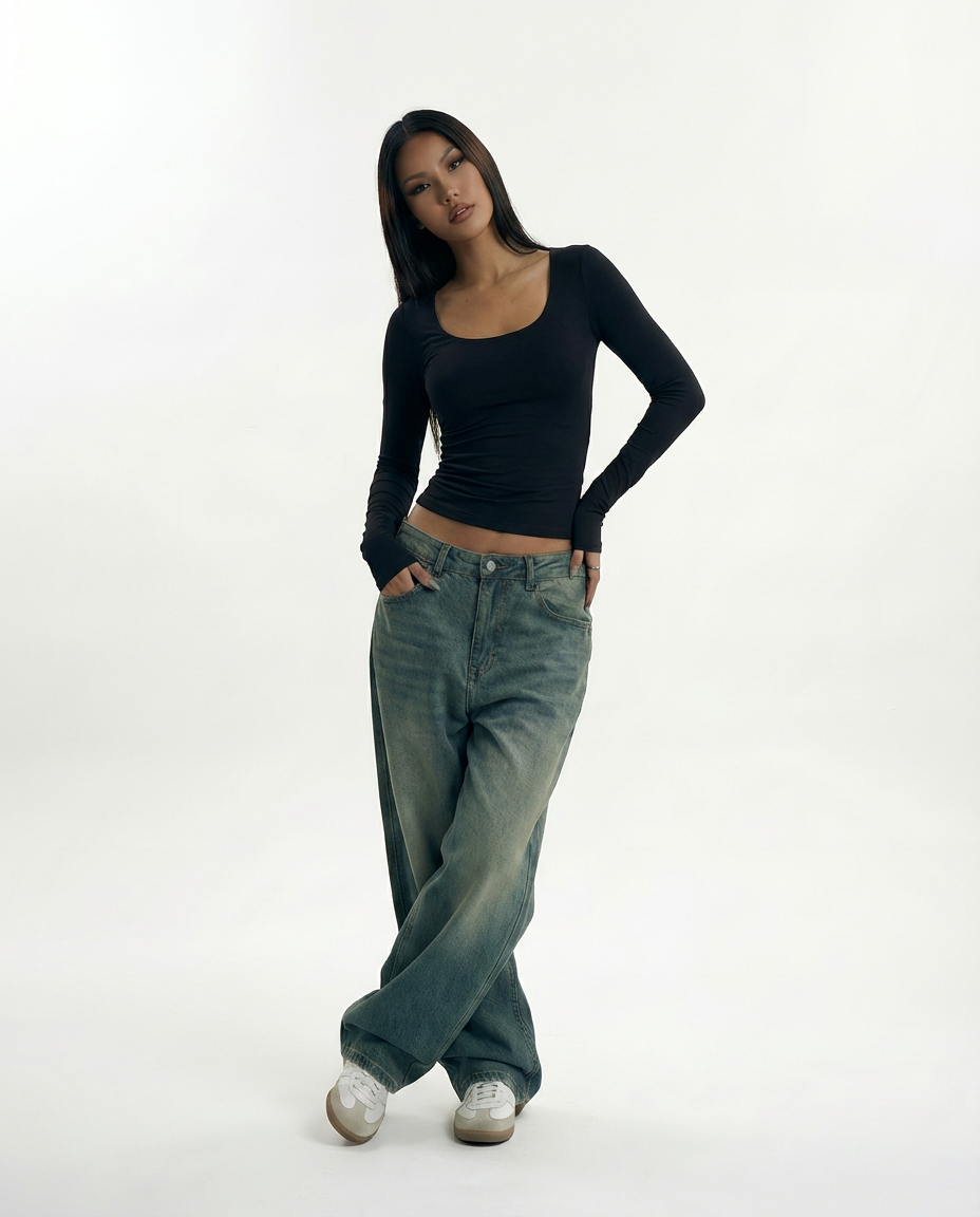 Rehla squared long sleeves top