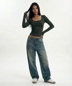 Rehla squared long sleeves top