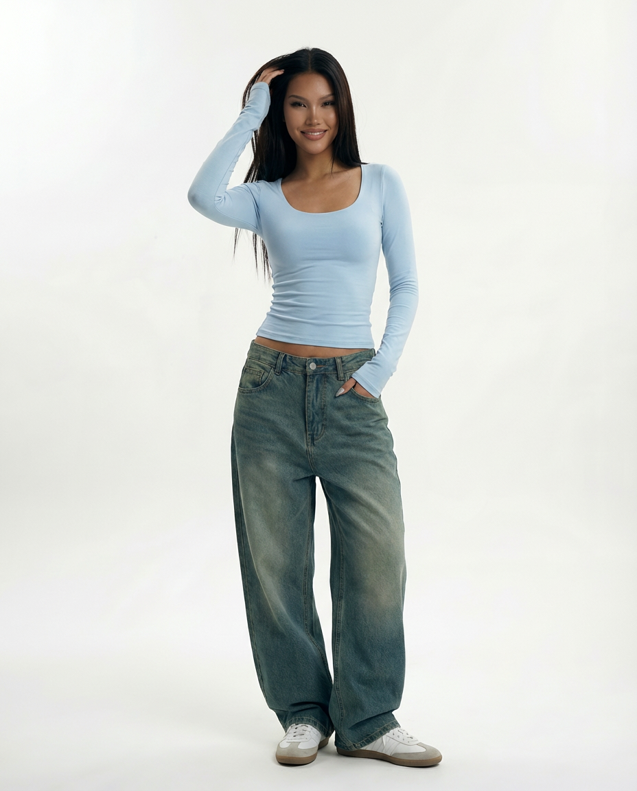 Rehla squared long sleeves top