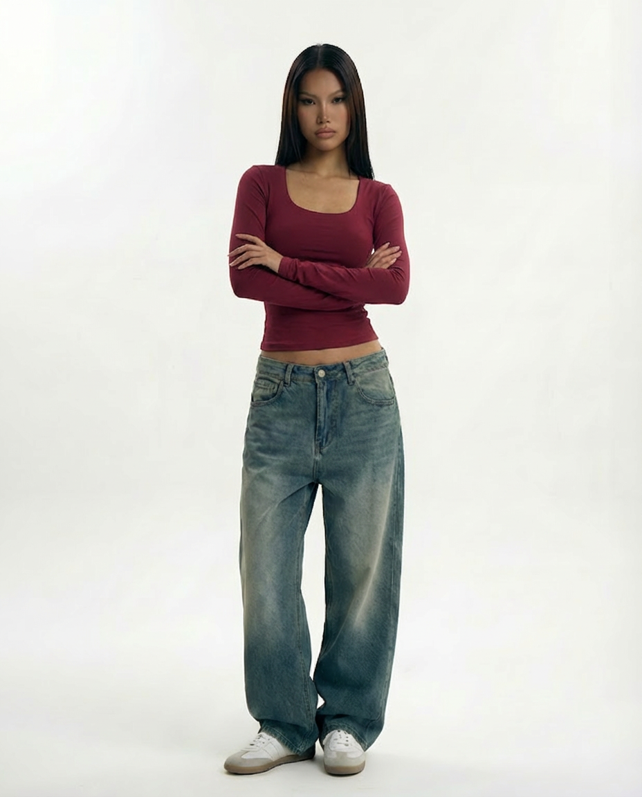 Rehla squared long sleeves top