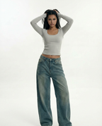 Rehla squared long sleeves top