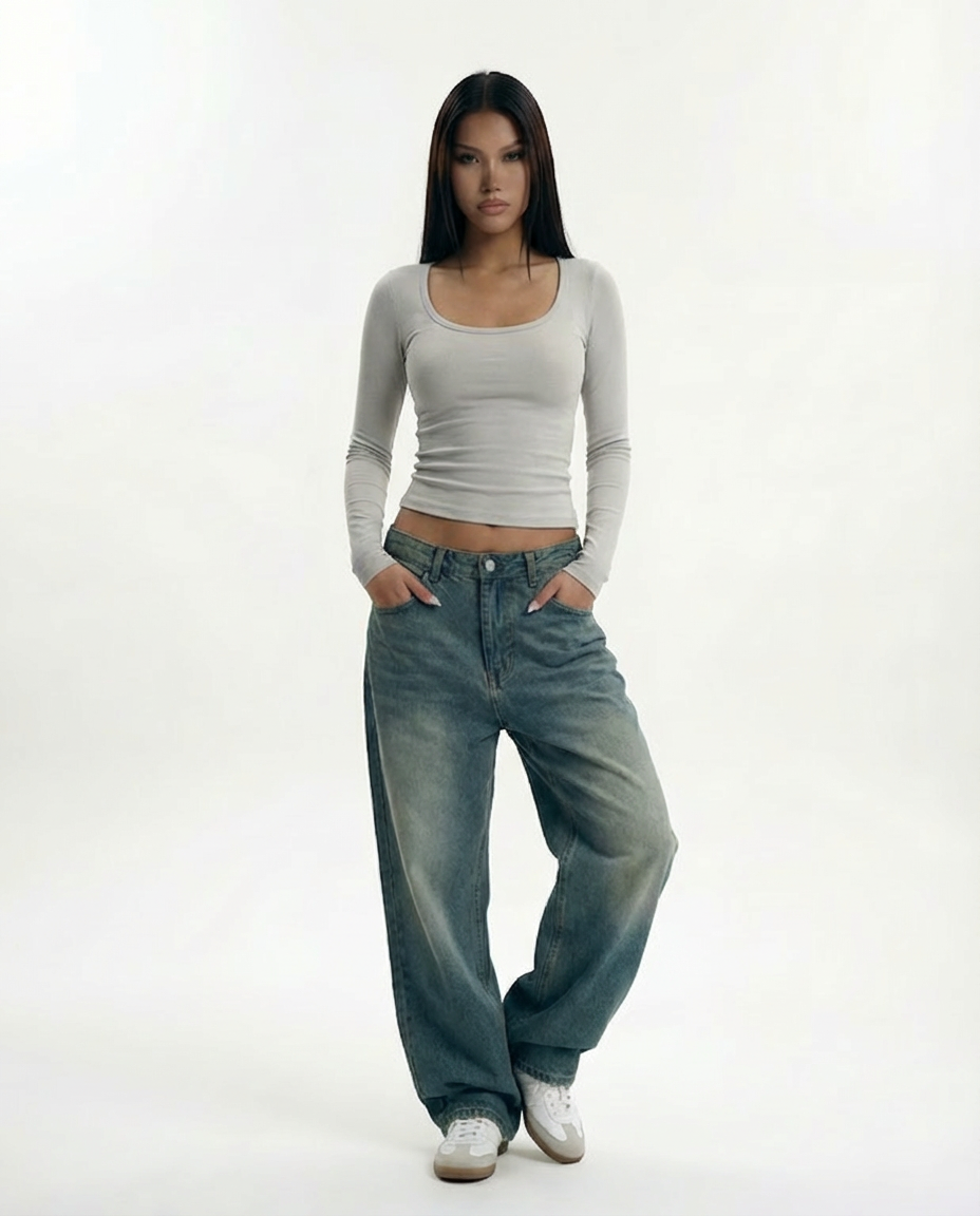 Rehla squared long sleeves top