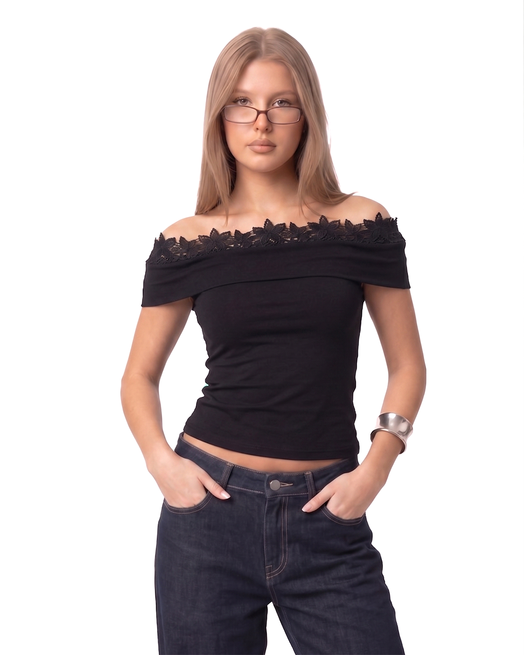Rehla Lace Off Shoulder Top