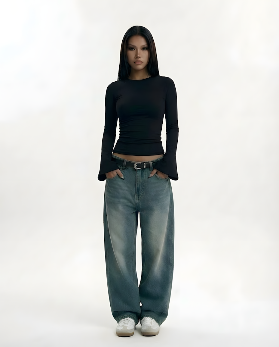 Rehla flared  long sleeves top