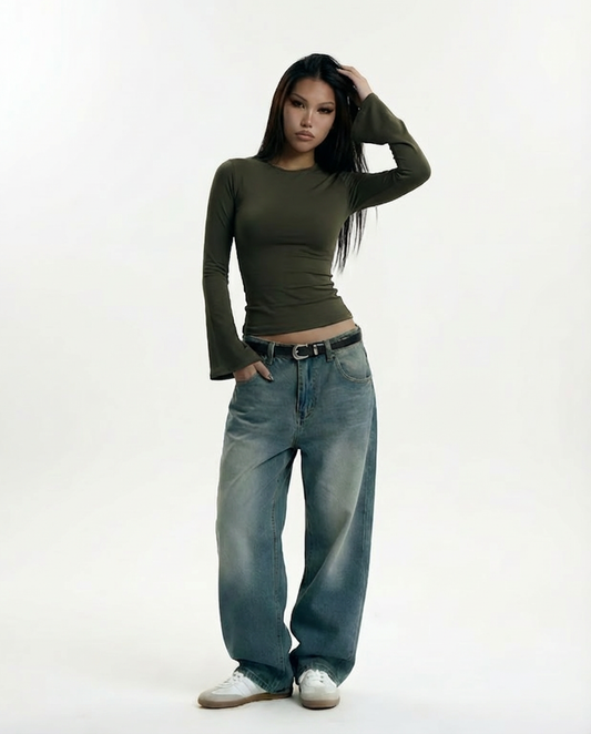 Rehla flared  long sleeves top